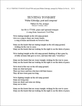 Tenting Tonight on the Old Camp Grounds TTBB choral sheet music cover